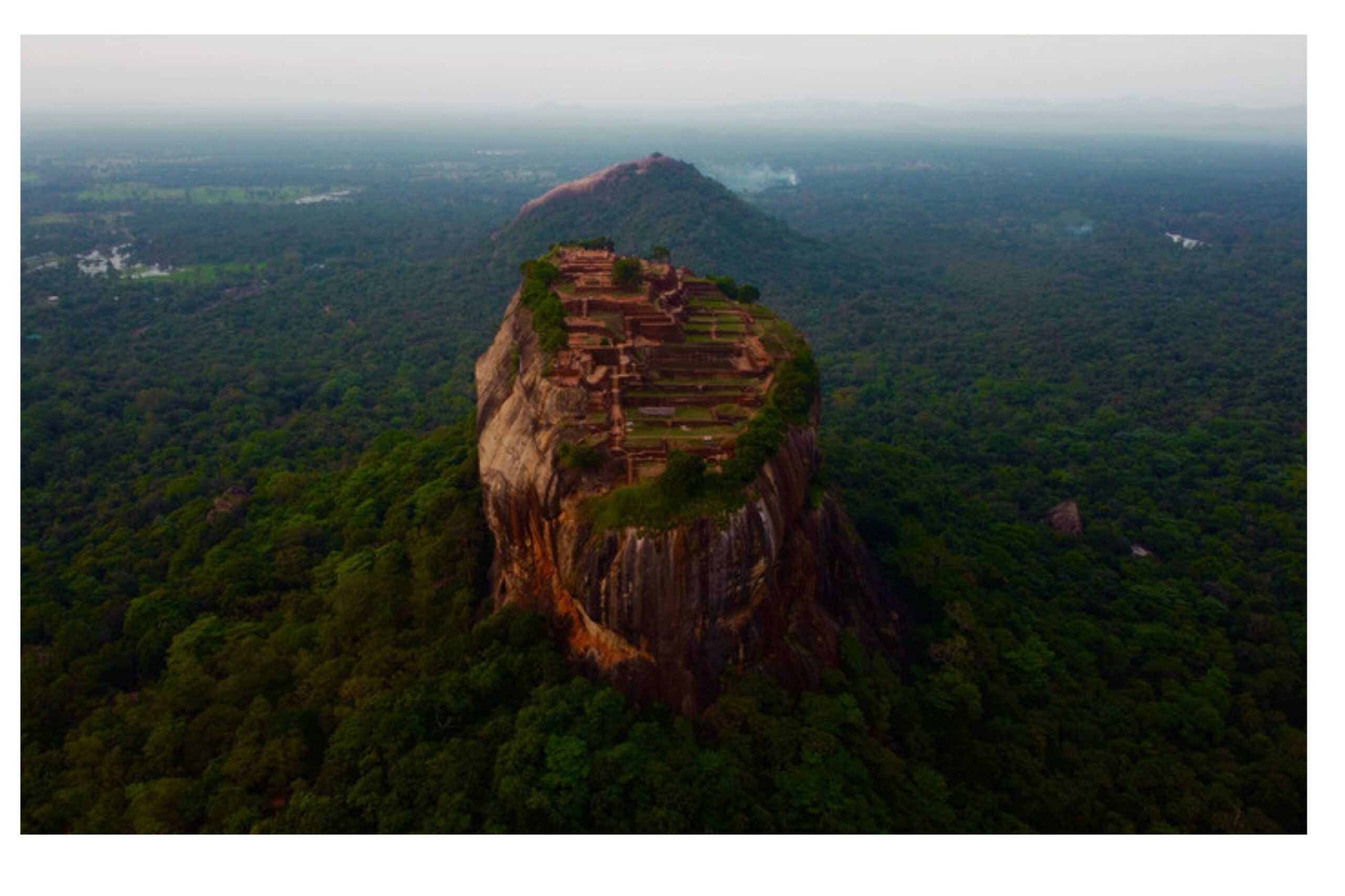 Birds Eye view of the majestic Sigiriya Rock Sri Lanka