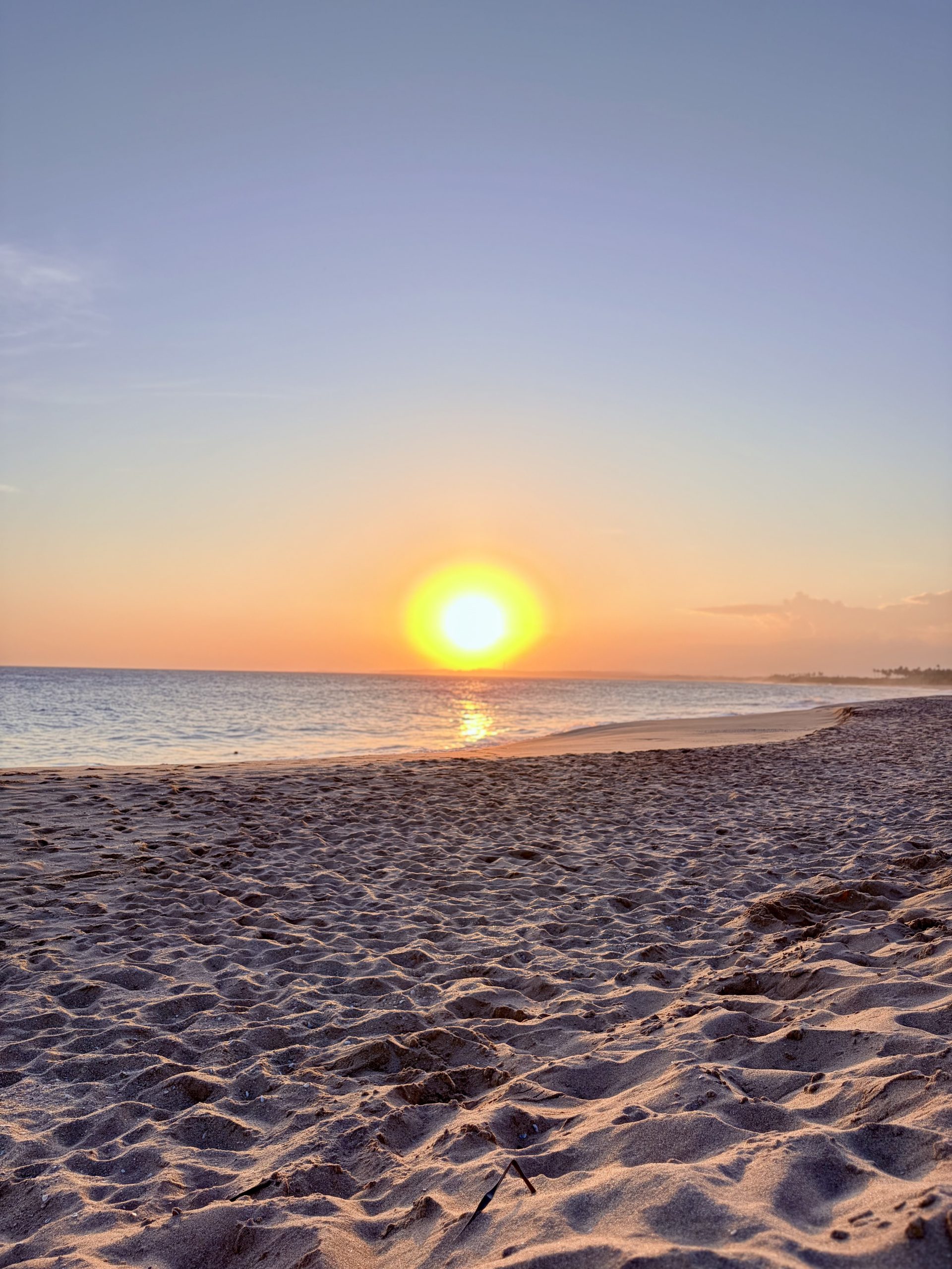 Beautiful sunset on hidden beach in Sri Lanka