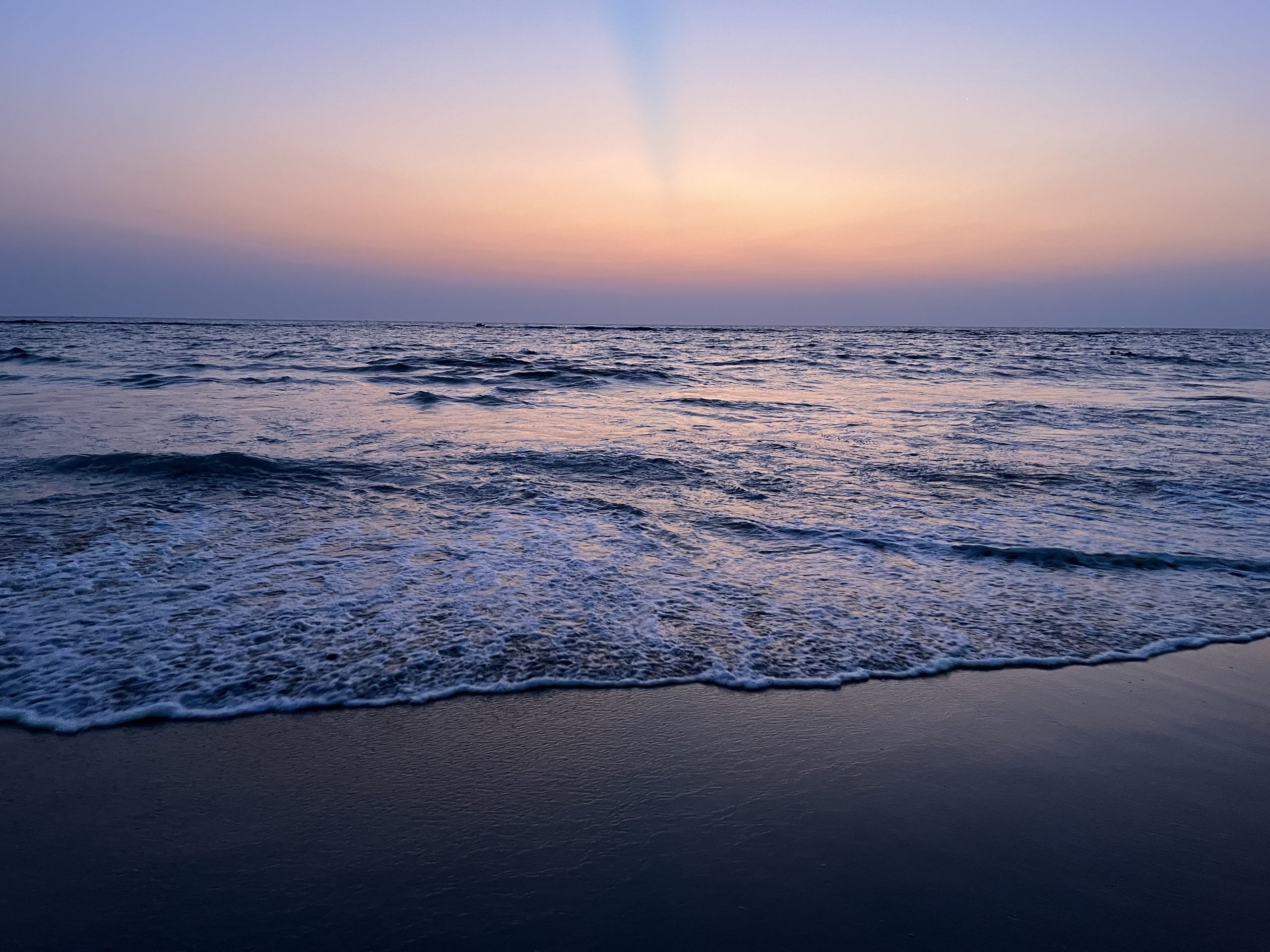 Sunset on beach in Jaffna
