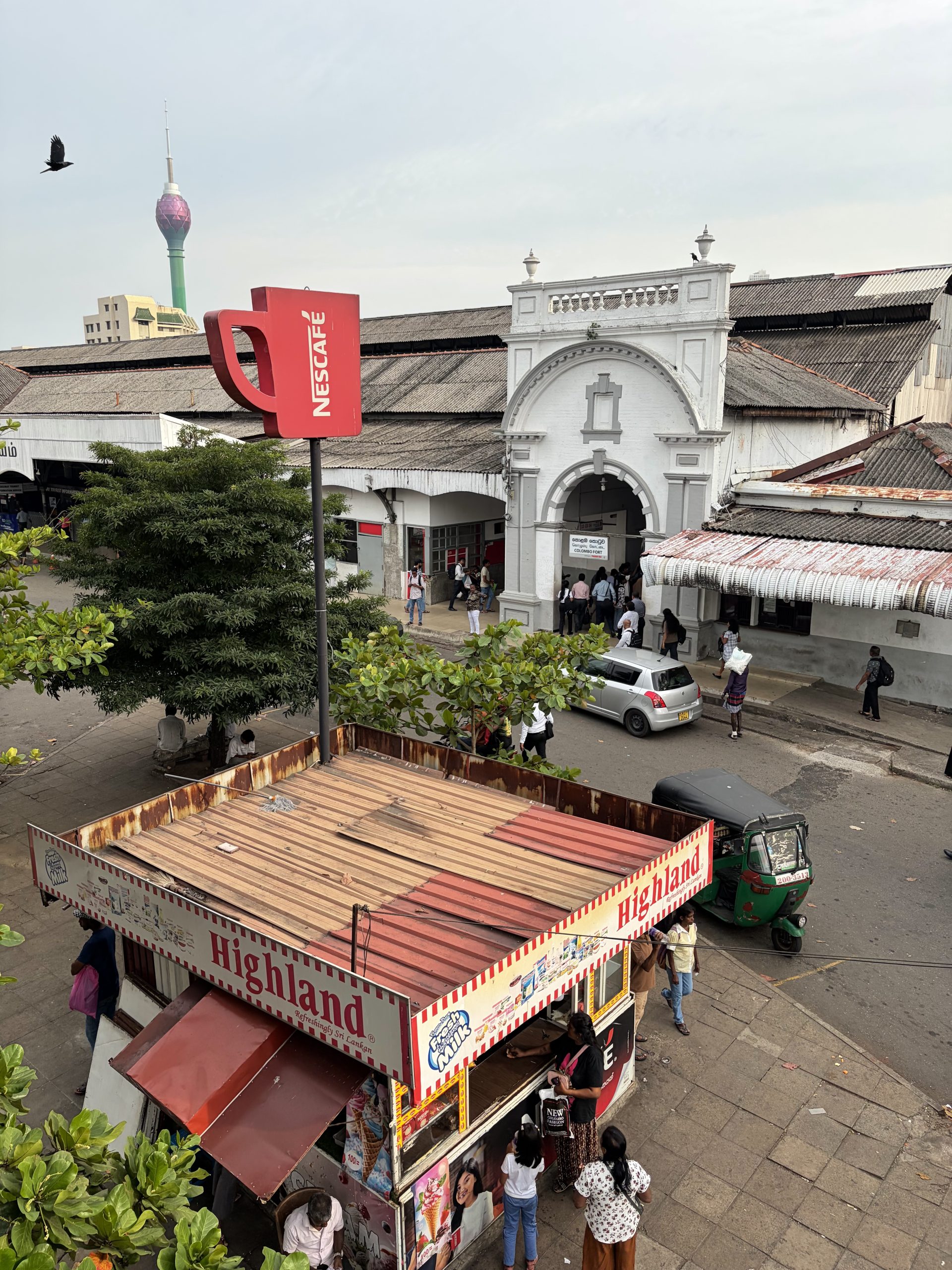 Ariel view of exterior Colombo Fort Railway Station