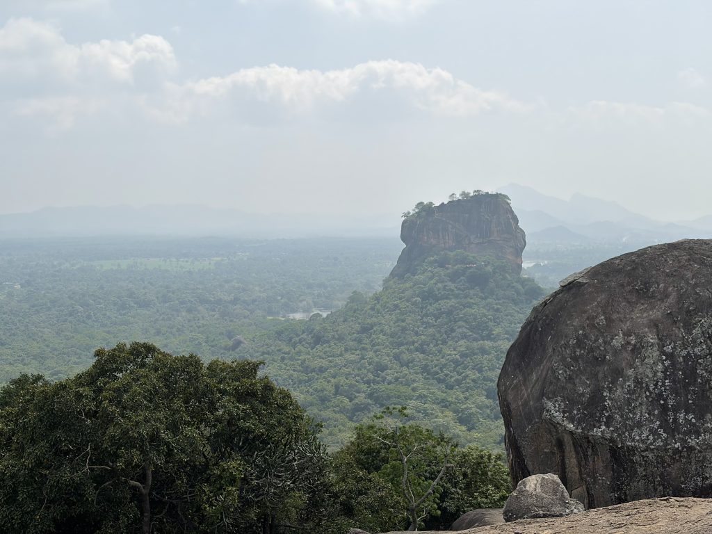 View of Lion Rock Sigiriya from top of Pidurangala Rock, Sri Lanka 