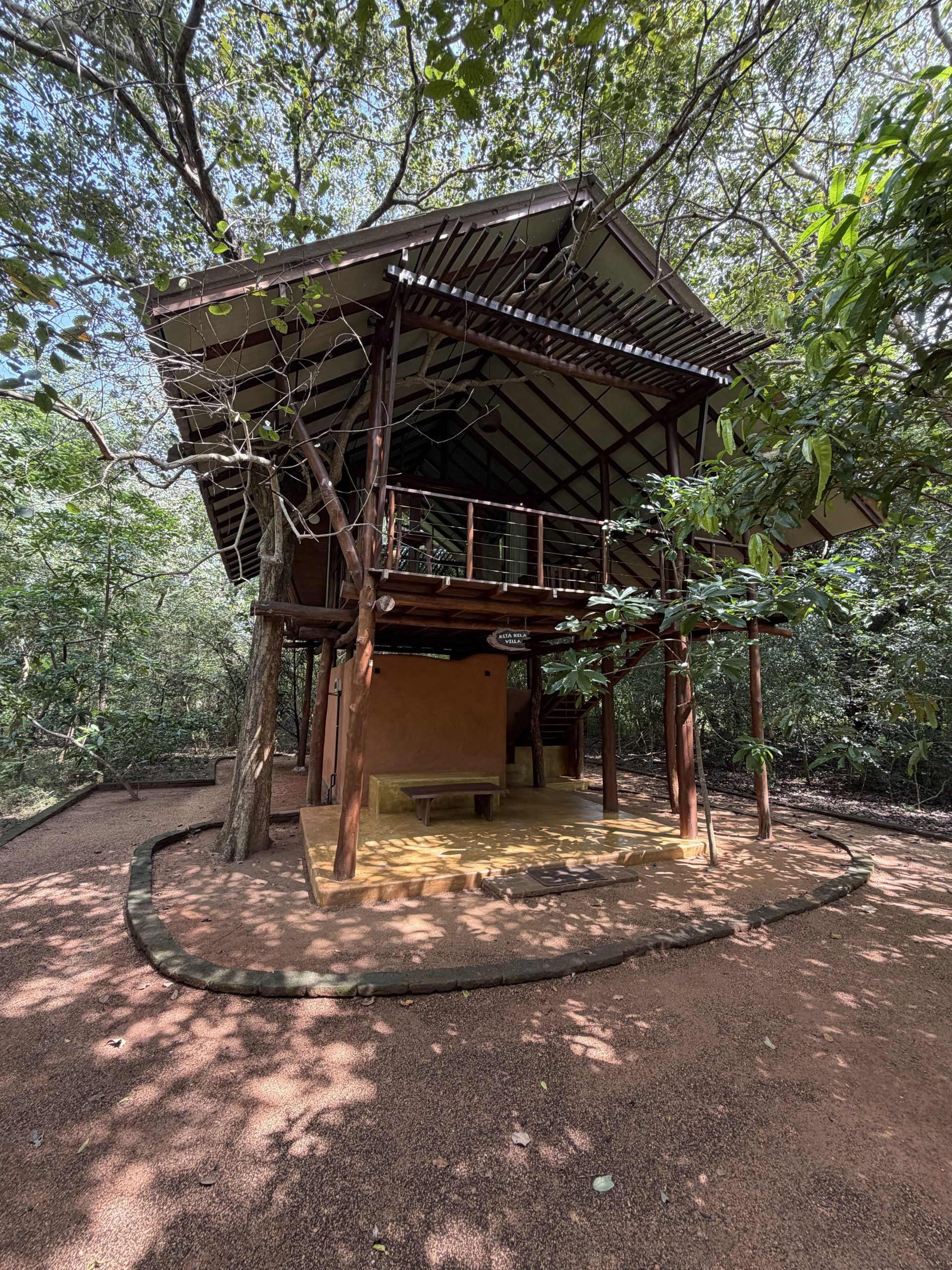 Exterior of Kaala Kalaththewa eco treehouse, Sri Lanka